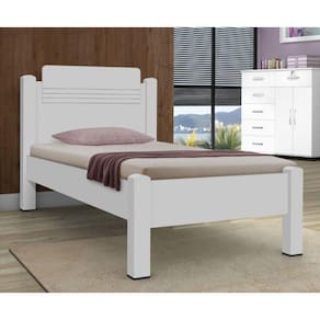 Cama De Solteiro Ryan Branco
