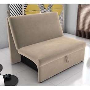 Sofá Cama Para Descanso Galway Suede Bege