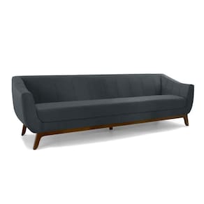 Sofá 3 Lugares Boomer 210cm Pu Cinza - Gran Belo