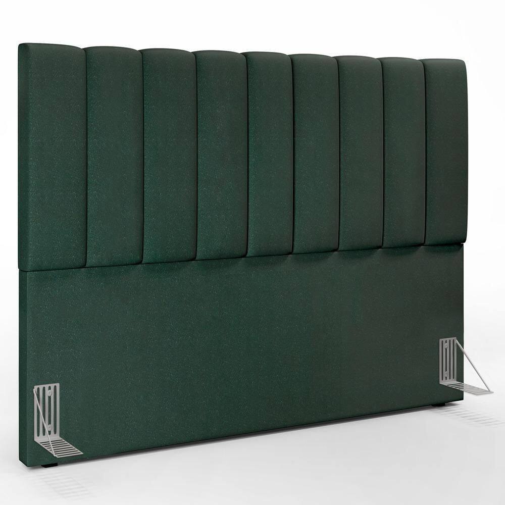 Cabeceira Cama Box Casal King 195 Cm Linho Verde Musgo