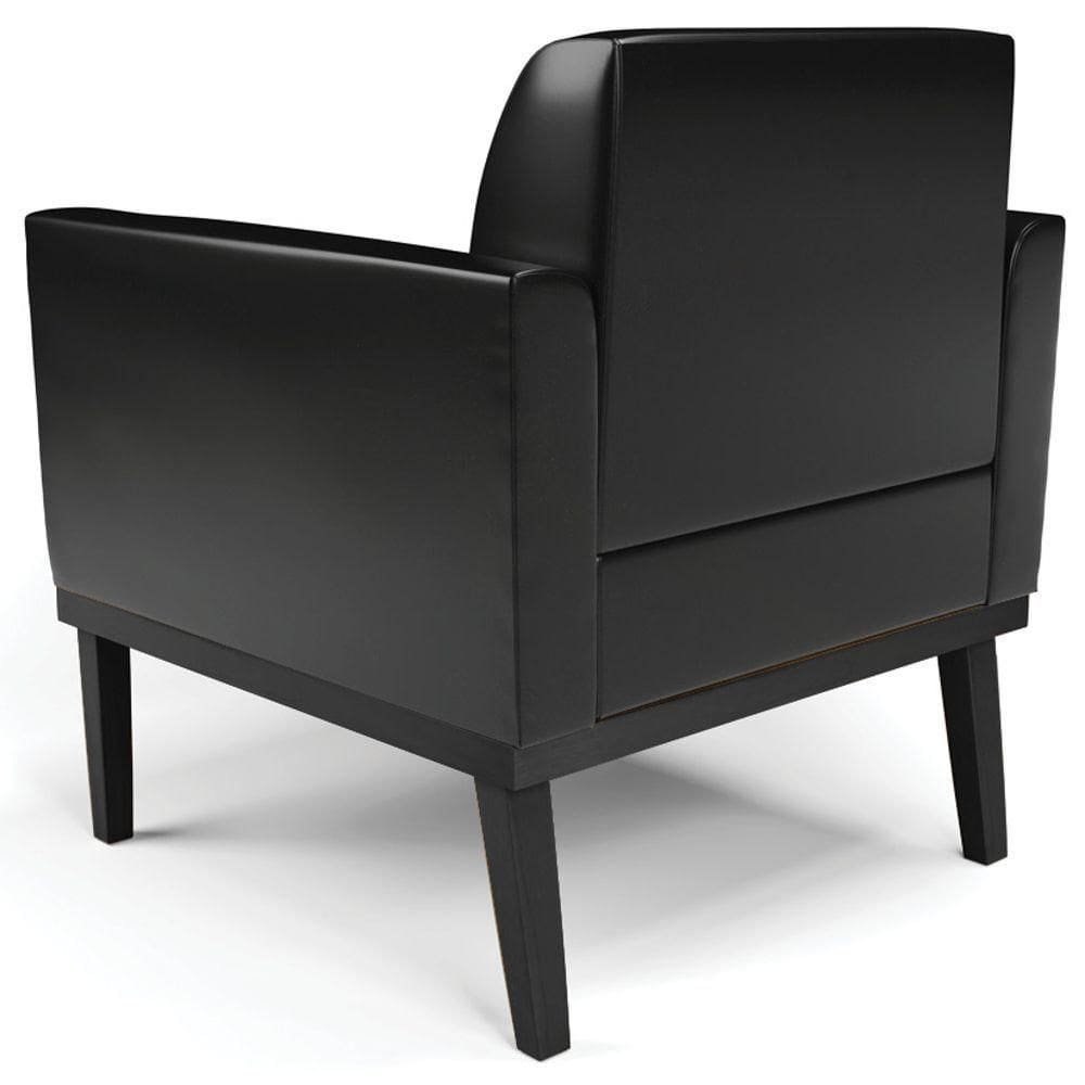 Sofá Namoradeira E 1 Poltrona Base Madeira Preto Maressa Suede Azul Marinho - Ibiza