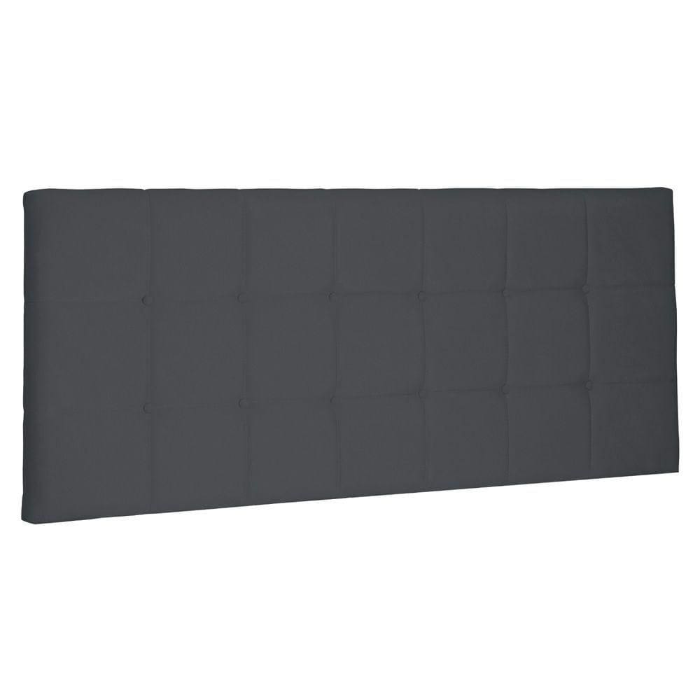 Cabeceira Painel Estofada Box Casal Queen 160cm Suede Cinza