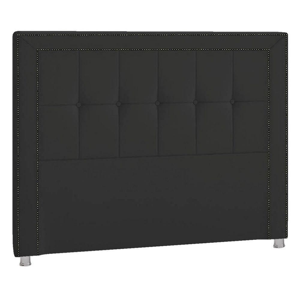Cabeceira Queen Catania P04 160 Cm Suede Preto Tca 944