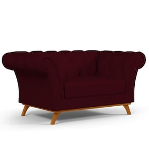 Sofá 2 Lugares Império 150 Cm Veludo Marsala C-278