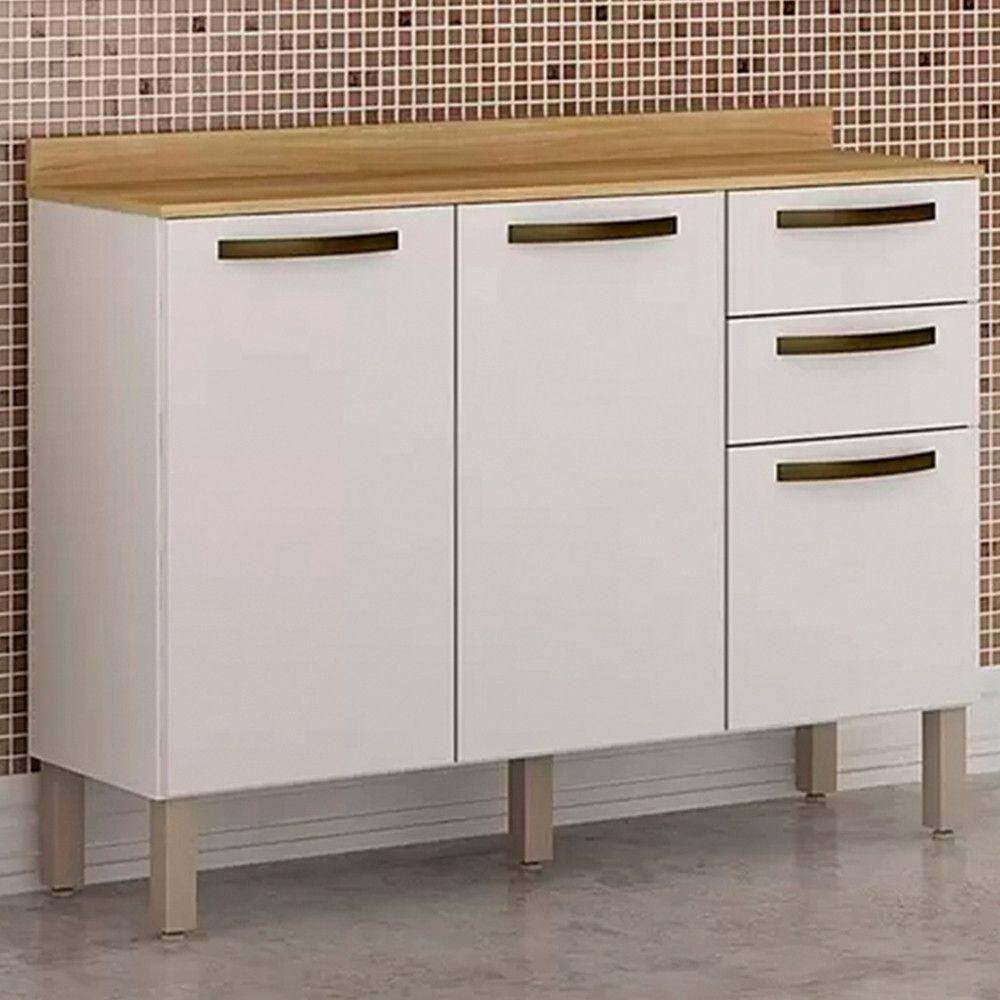 Balcão Valência Branco Salleto Móveis Branco