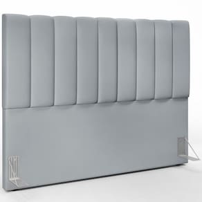 Cabeceira Cama Box Casal King 195 Cm Dália W01 Suede Cinza