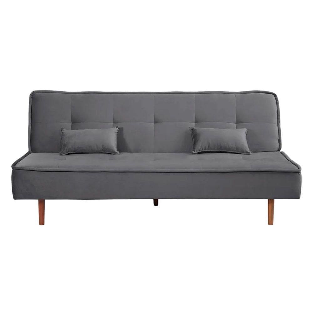 Sofá Cama Silver 3 Lugares Chumbo 1,9 Shop Das Cabeceiras Cinza Chumbo