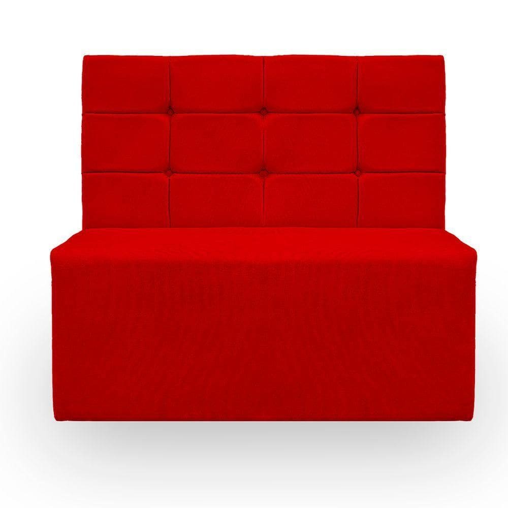 Canto Alemão Confortável Para Apartamento Cozinha E Restaurantes Suede Cor Vermelho