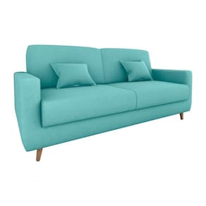 Sofá Cama Emília 2 Lugares 190cm Veludo Verde Menta Matrix