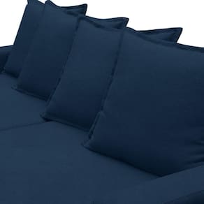 Sofá Retrátil Reclinável 3 Lugares 215cm Roma F05 Veludo Azul