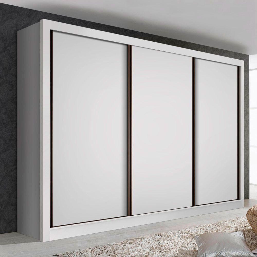 Guarda Roupa Casal Nápoli Branco 3 Portas 6 Gavetas Minastex