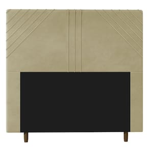Cabeceira Cama Box Casal Queen Size Lisboa 160cm Bege