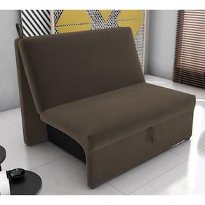 Sofá Cama Para Descanso Galway Suede Cappuccino