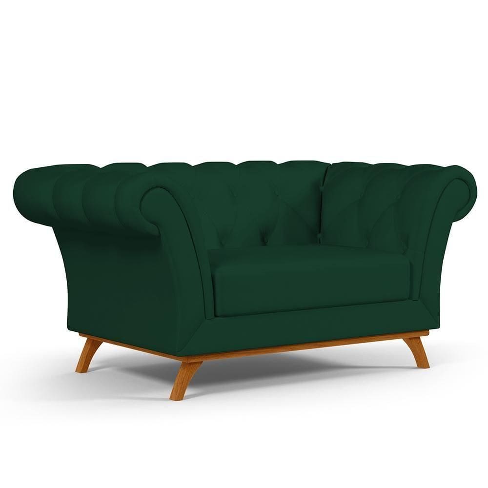 Sofá 2 Lugares Império 150 Cm Veludo Verde Musgo C-303