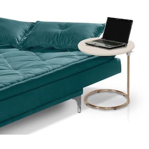 Mesa De Apoio Regulável Base Aço Cobre Estilo Industrial