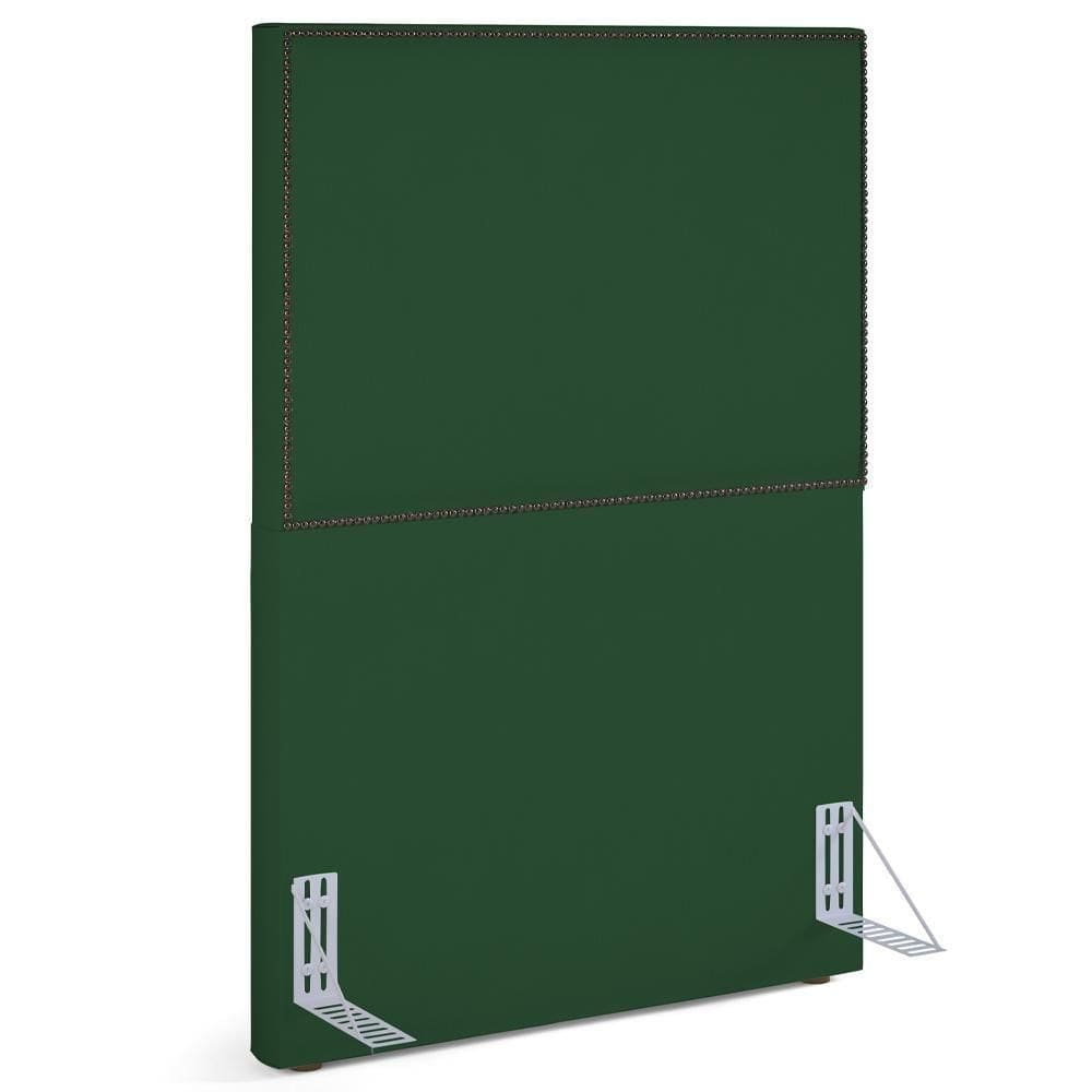Cabeceira Cama Box Solteiro 100 Cm Suede Verde Musgo
