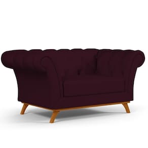Sofá 2 Lugares Império 150 Cm Veludo Roxo Grape C-292