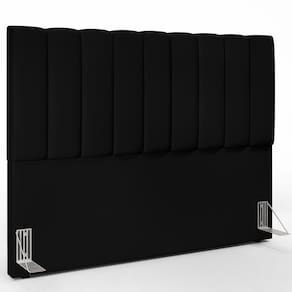 Cabeceira Cama Box Casal King 195 Cm Dália W01 Suede Preto