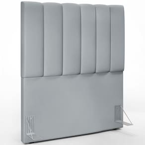 Cabeceira Cama Box Solteiro 100 Cm Dália W01 Suede Cinza