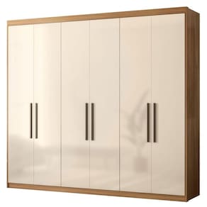 Guarda Roupa Casal 6 Portas 2 Gavetas 3 Prateleiras Venice Amendola Touch/off White - Demóbile