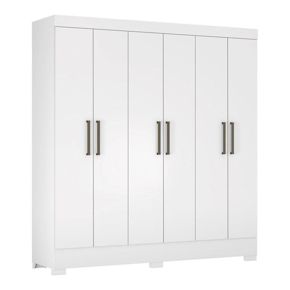 Guarda Roupa Casal Verso 6 Portas 2 Gavetas Com Pés 63320 Branco