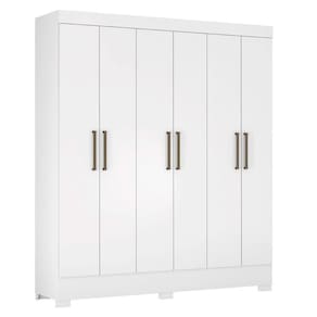 Guarda Roupa 6 Portas E 2 Gavetas Verso Branco - Demóbile