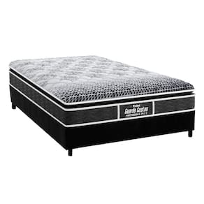 Conjunto Box Casal: Colchão Anatômico Probel D28/ep Guarda Costas Prómiddle Plus + Base Crc Suede Black(138x188)