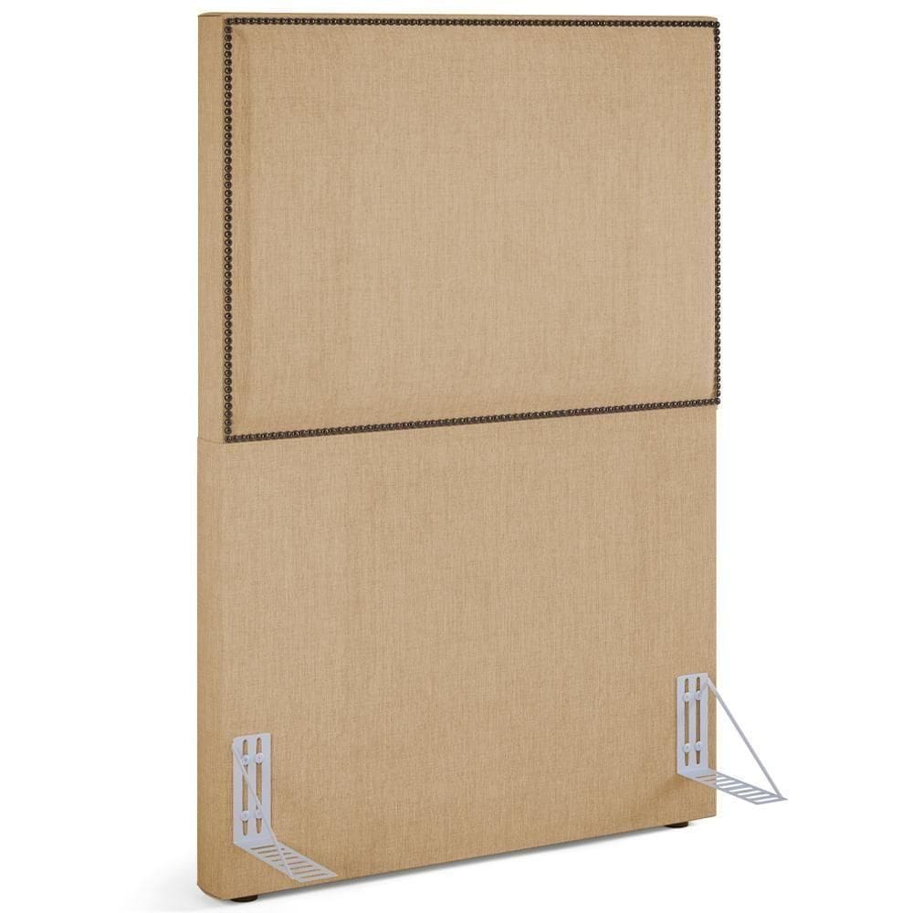 Cabeceira Cama Box Solteiro 100 Cm Linho Bege Escuro