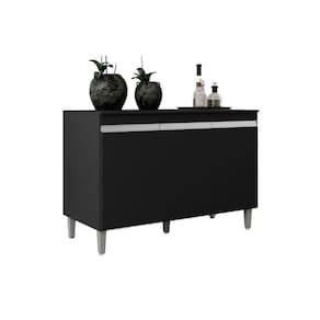 Armário Gabinete Multiuso Manu 120cm 3 Portas C-tampo