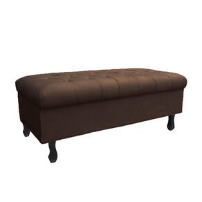 Recamier Puff Bau Bia 120x Suede Marrom - Majú Decor