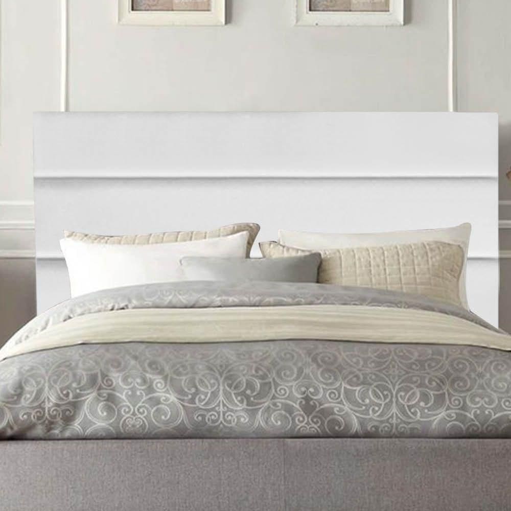Cabeceira Estofada Argentina 140cm Casal Para Cama Box Quarto Corino Branco - Gat Magazine