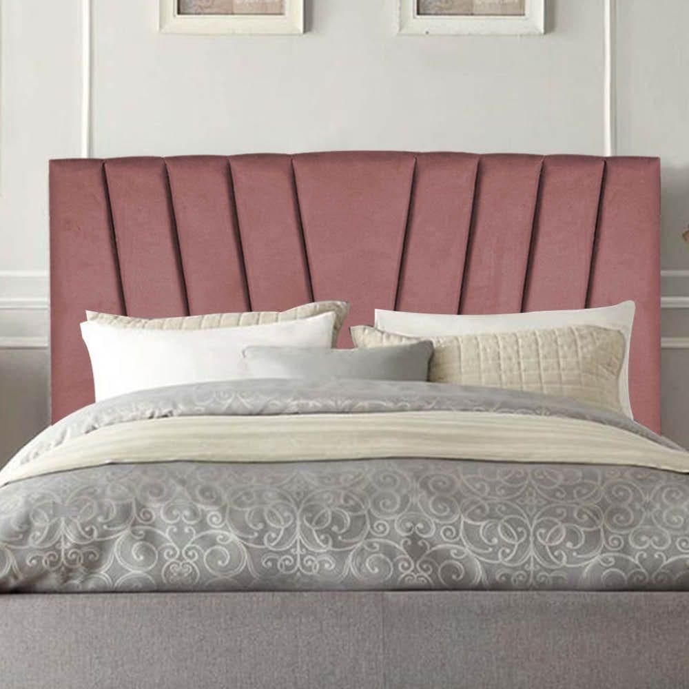 Cabeceira Estofada Bélgica 140cm Casal Para Cama Box Quarto Suede Rose Gold - Gat Magazine