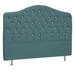 Cabeceira Solteiro Florence P04 100 Cm Suede Turquesa