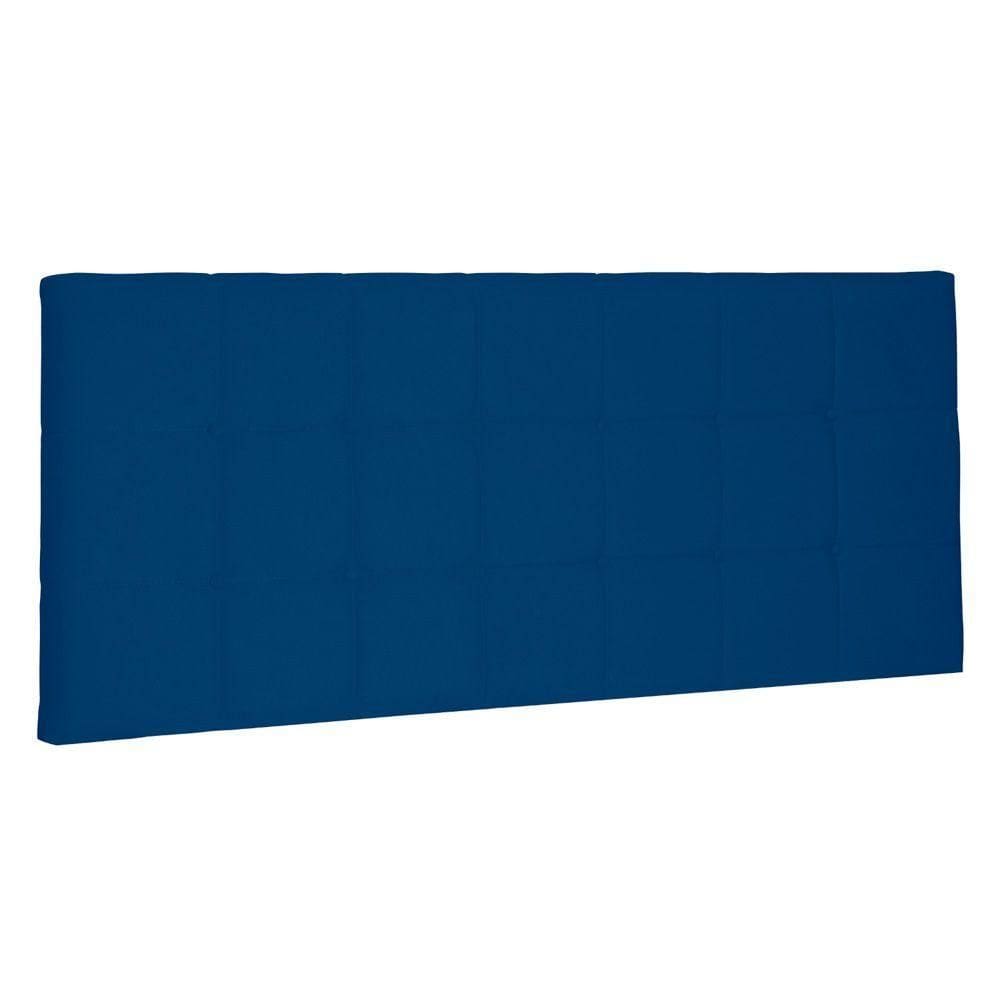 Cabeceira Painel Estofada Box Casal 140cm Azul Marinho