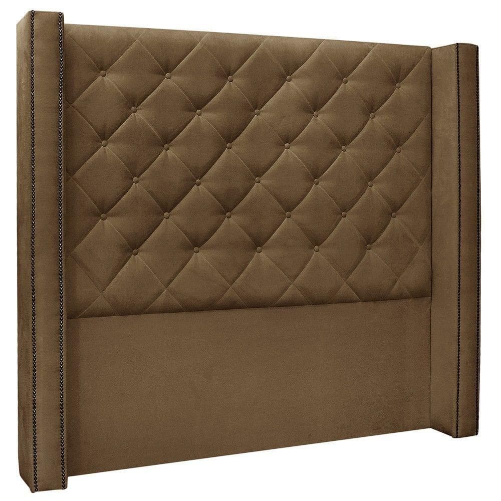 Cabeceira Estofada Box Casal Queen Size 160cm Caramelo