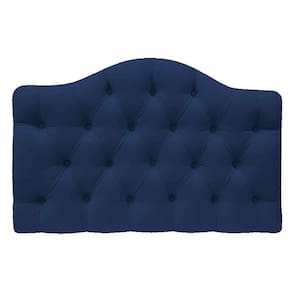 Cabeceira Suspensa Imperatriz 160 Cm Queen Size Suede Azul Marinho