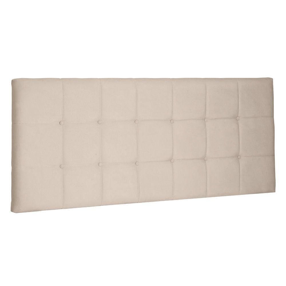 Cabeceira Painel Estofada Box Casal King 195cm Suede Bege