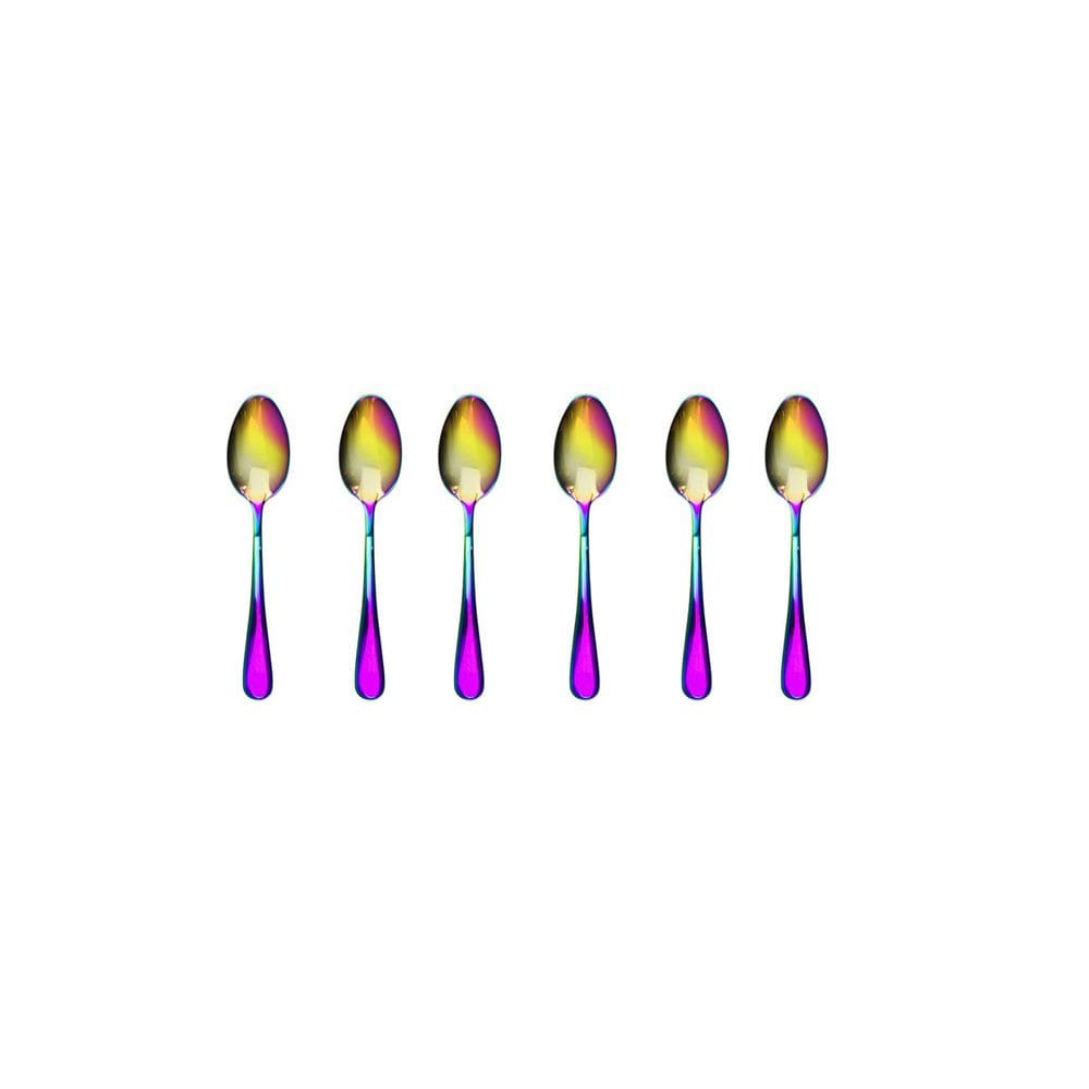 Colher de Cha Furta Cor Aço Inox Colorido Elite Jogo 6un
