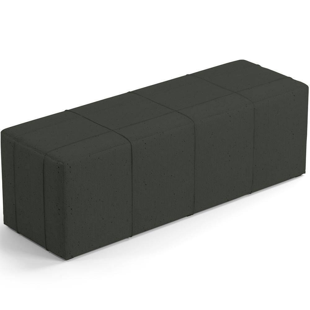 Puff Decorativo Living 140 Cm Roma W01 Linho Verde Musgo - Lyam