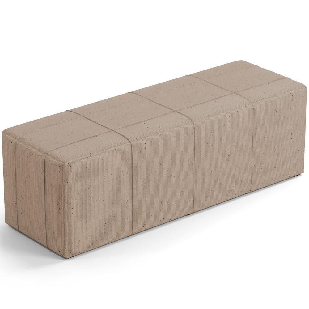 Puff Decorativo Living 160 Cm Roma W01 Linho Bege Escuro -Lyam