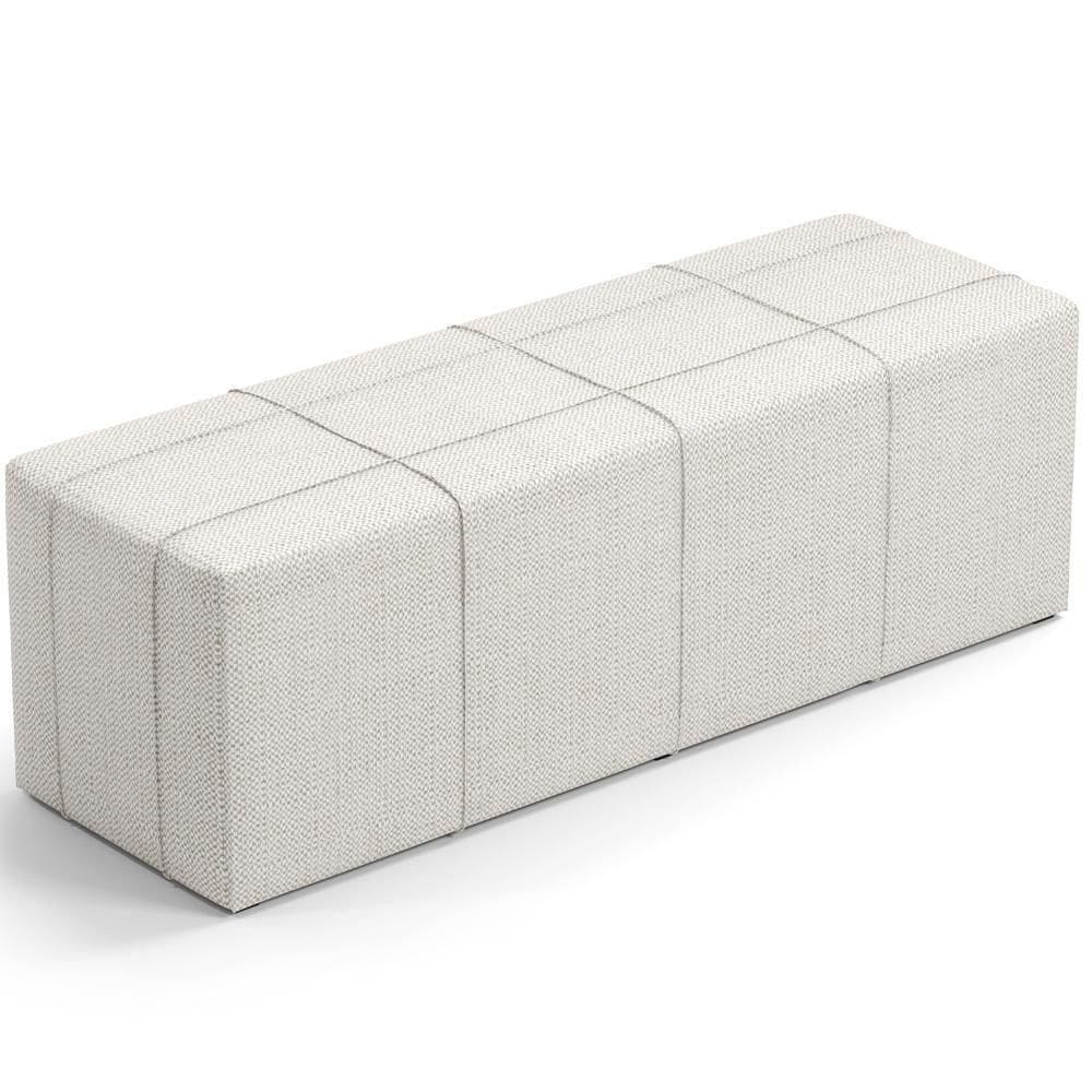 Puff Decorativo Living 140 Cm Roma W01 Linho Champagne -Lyam