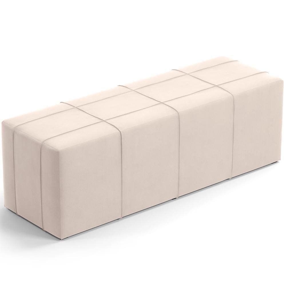 Puff Decorativo Living 140 Cm Roma W01 Suede Bege - Lyam
