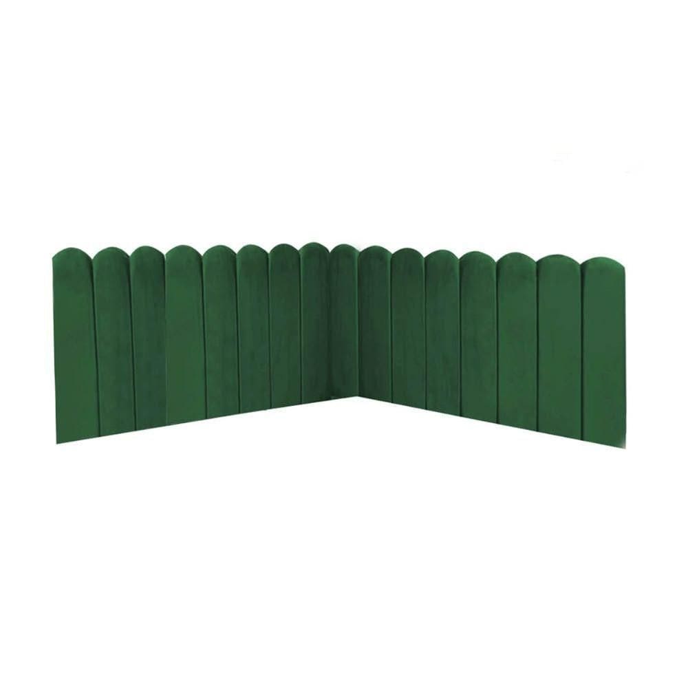Cabeceira Painel Cama Queen Box Nuvem Suede Sandy 160 Cm Cor:verde