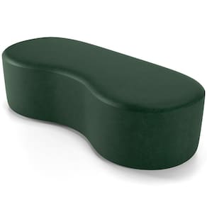 Puff Decorativo Orgânico Para Living Quarto 140cm Orbit W01 Couríssimo Verde - Lyam Decor