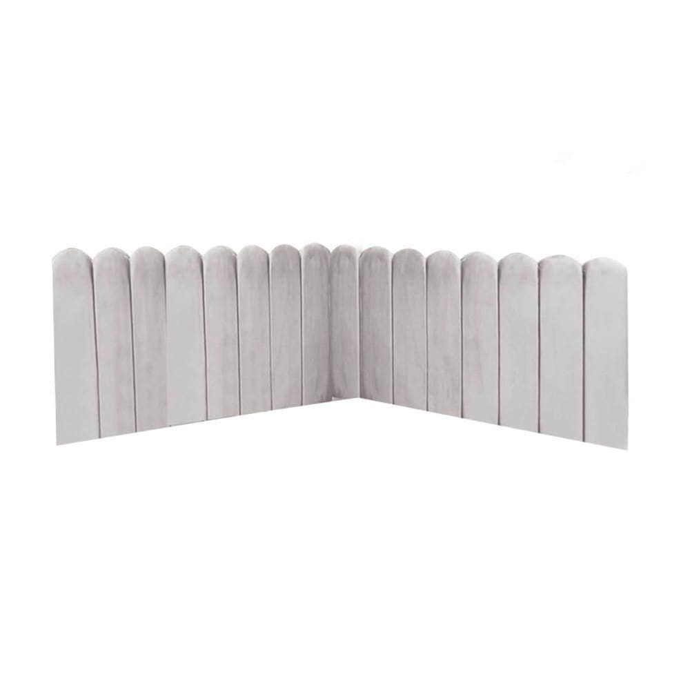 Cabeceira Painel Cama Queen Box Nuvem Suede Sandy 160 Cm Cor:cinza Claro