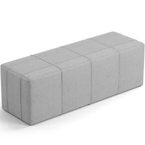 Puff Decorativo Living 160 Cm Roma W01 Linho Cinza -Lyam