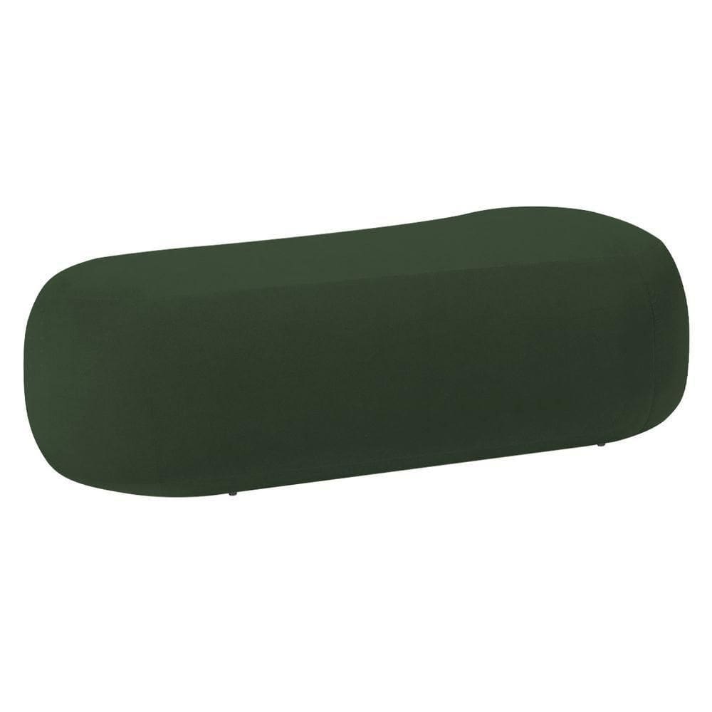 Puff Decorativo Itália 120cm Sala Escritorio Luxo Linho - Doce Sonho Móveis Cor Verde