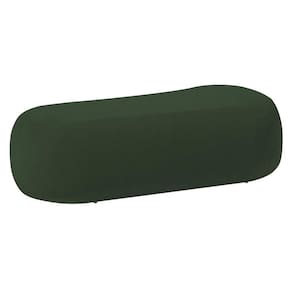 Puff Itália 180cm Sala Escritorio Luxo Linho Verde