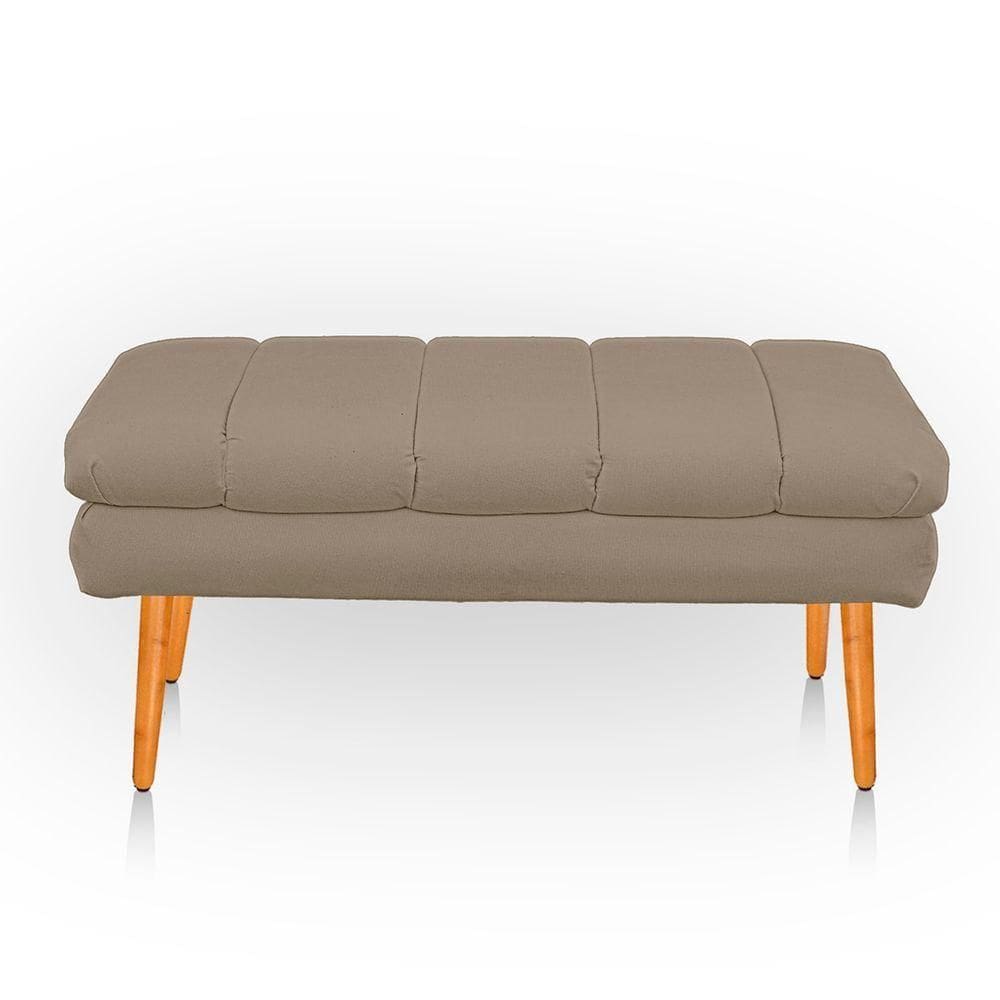 Cabeceira Casal Estofada Para Cama Box Ayla Veludo Cor Capuccino