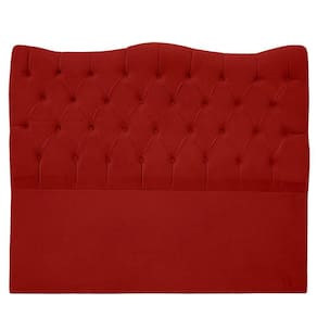 Cabeceira Casal Queen Para Cama Box Estofada Dunas Veludo Cor Marsala